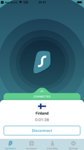 Aplikace Surfshark pro iOS