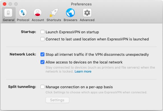 Volby ExpressVPN