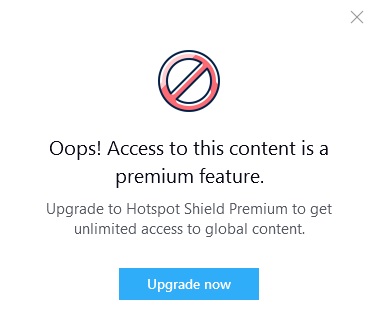 Výzva Hotspot Shield pro prémiovou verzi