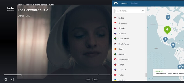 Hulu s NordVPN